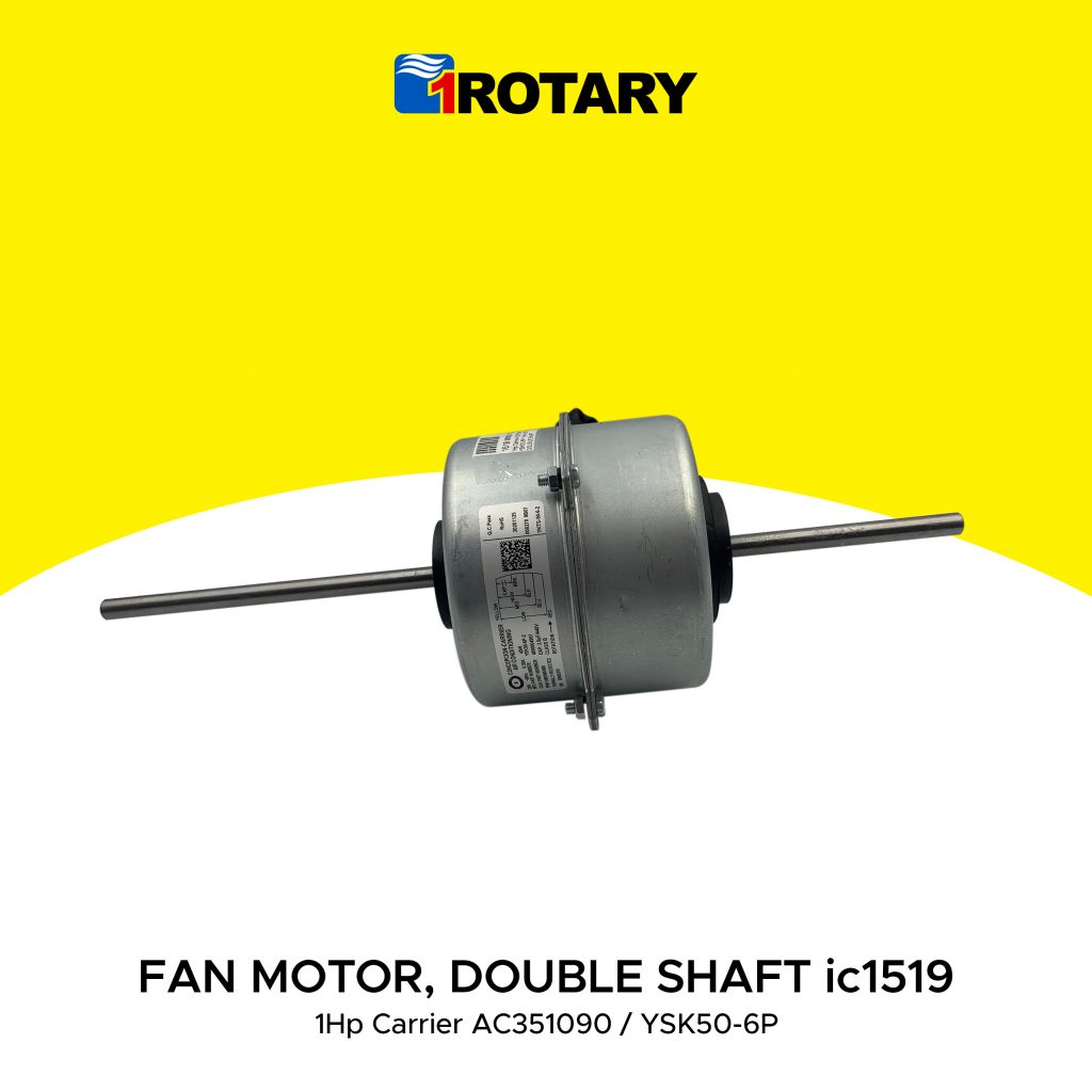 1ROTARY DOUBLE SHAFT FAN MOTOR 1Hp Carrier IC1519 1Rotary