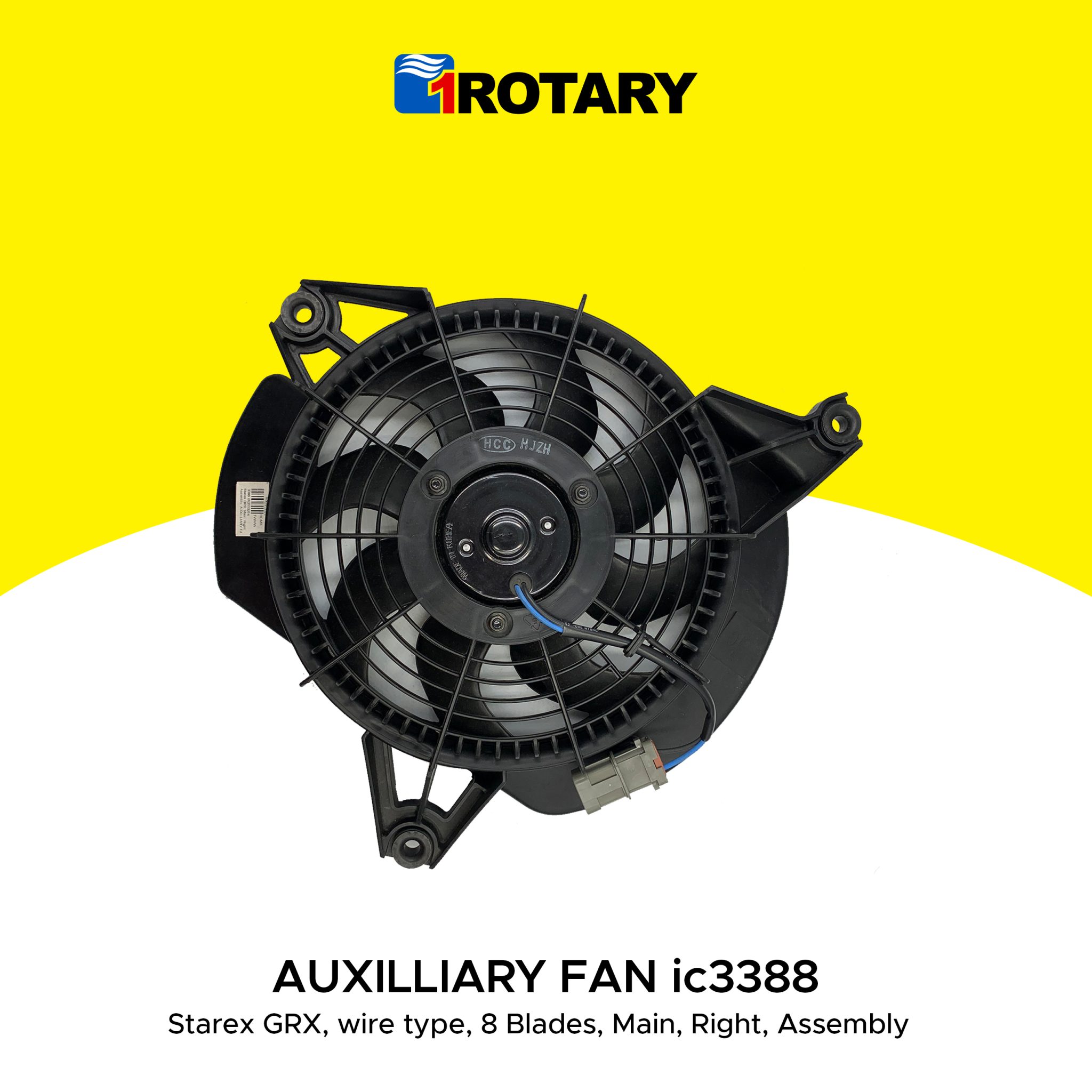 1ROTARY Auto Aircon Auxiliary Fan Starex GRX, wire type, 8 Blades, Main