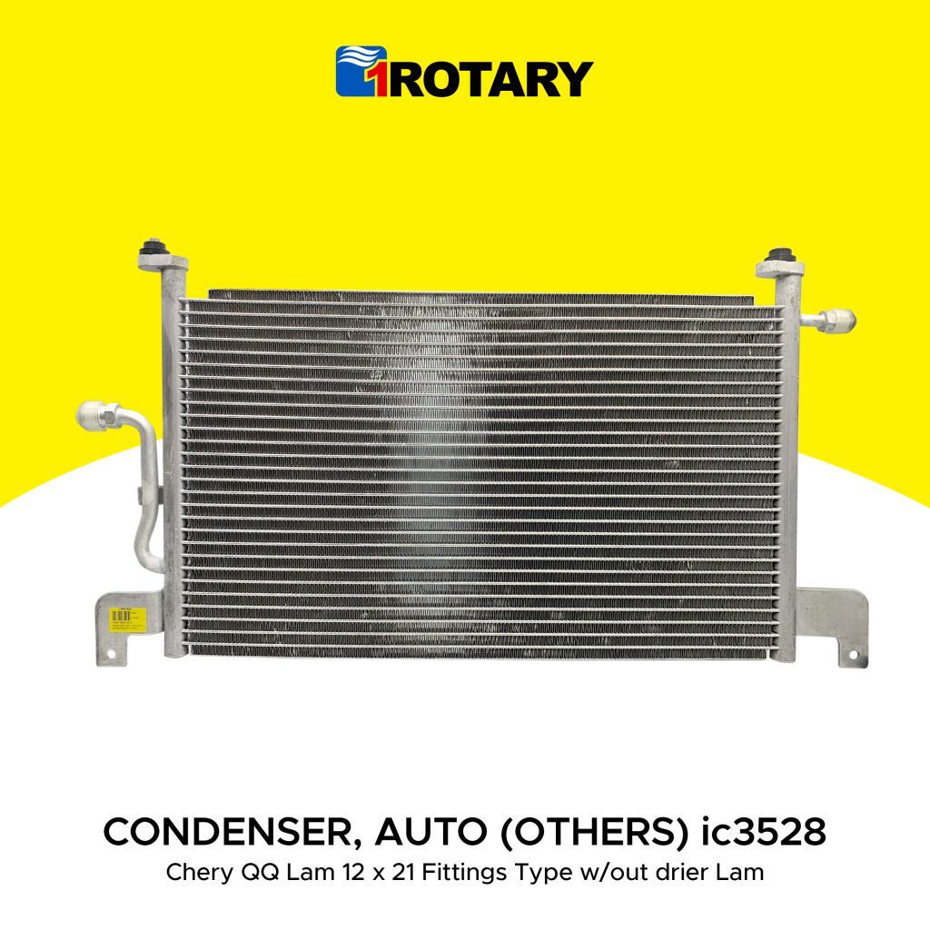 1ROTARY Auto Aircon Condenser Chery QQ Laminated 12 x 21 Fittings Type