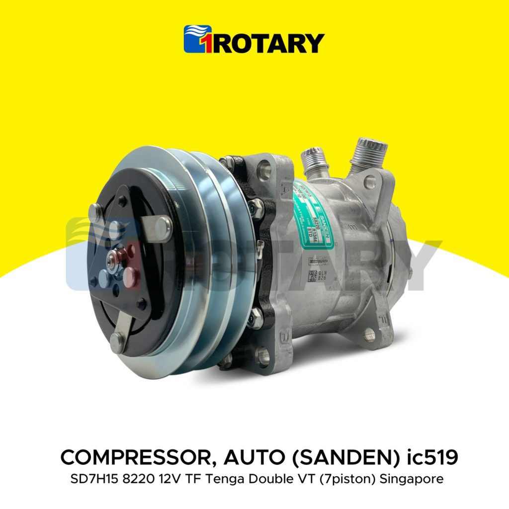 1Rotary Auto Compressor (Sanden)SD7H15 8220 12V TF Tenga Double VT