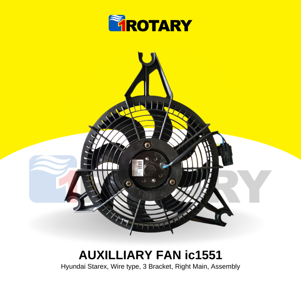 1Rotary Auxiliary Fan Hyundai Starex, Wire type, 3 Bracket, Right Main